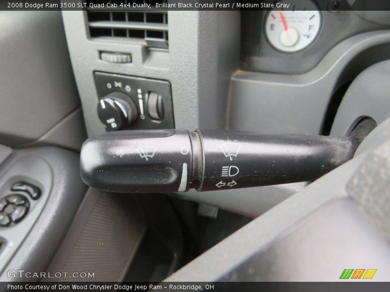 Brilliant Black Crystal Pearl / Medium Slate Gray 2008 Dodge Ram 3500 SLT Quad Cab 4x4 Dually