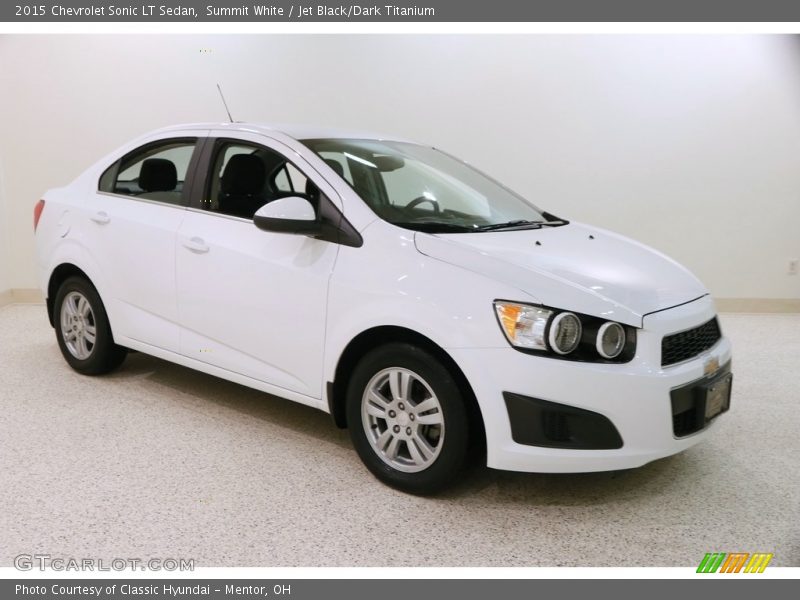 Summit White / Jet Black/Dark Titanium 2015 Chevrolet Sonic LT Sedan