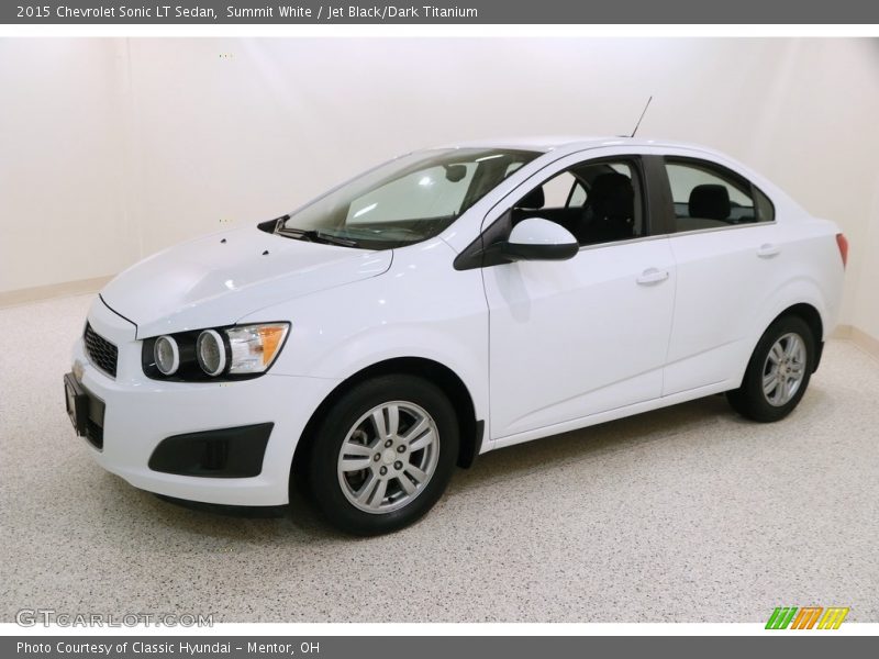 Summit White / Jet Black/Dark Titanium 2015 Chevrolet Sonic LT Sedan