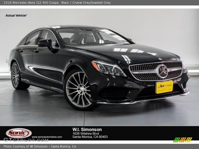 Black / Crystal Grey/Seashell Grey 2016 Mercedes-Benz CLS 400 Coupe