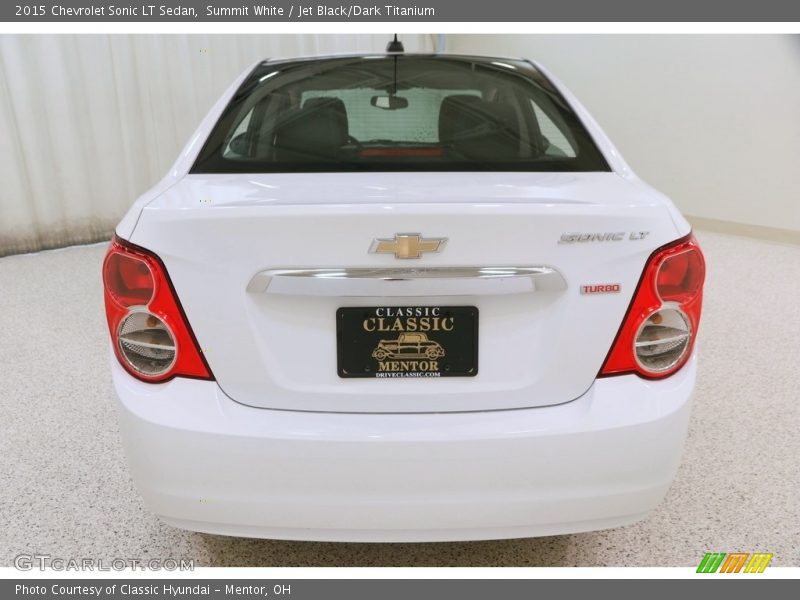 Summit White / Jet Black/Dark Titanium 2015 Chevrolet Sonic LT Sedan