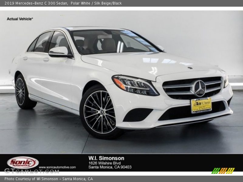 Polar White / Silk Beige/Black 2019 Mercedes-Benz C 300 Sedan