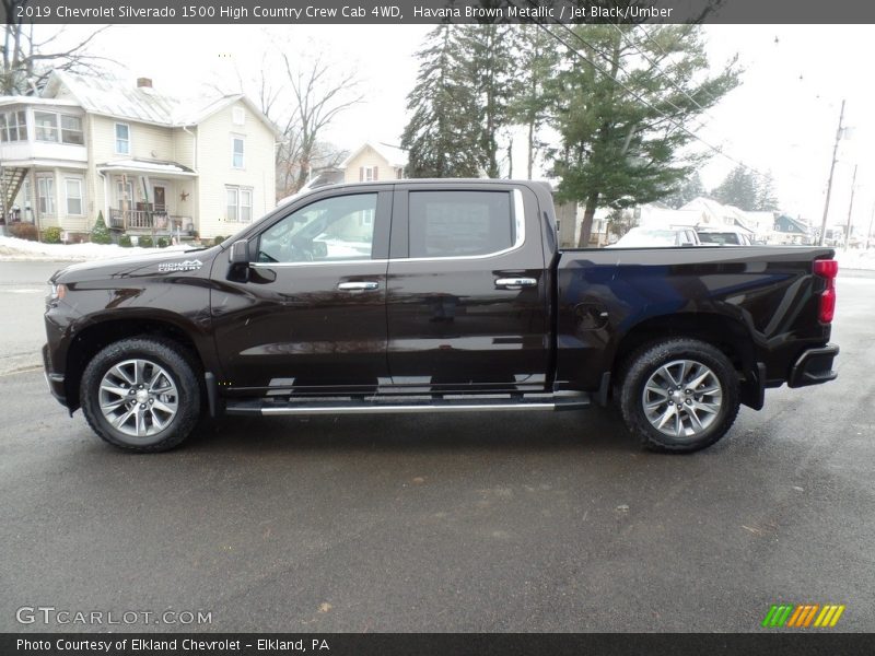Havana Brown Metallic / Jet Black/Umber 2019 Chevrolet Silverado 1500 High Country Crew Cab 4WD