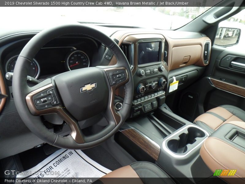 Havana Brown Metallic / Jet Black/Umber 2019 Chevrolet Silverado 1500 High Country Crew Cab 4WD