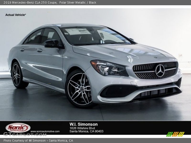 Polar Silver Metallic / Black 2019 Mercedes-Benz CLA 250 Coupe