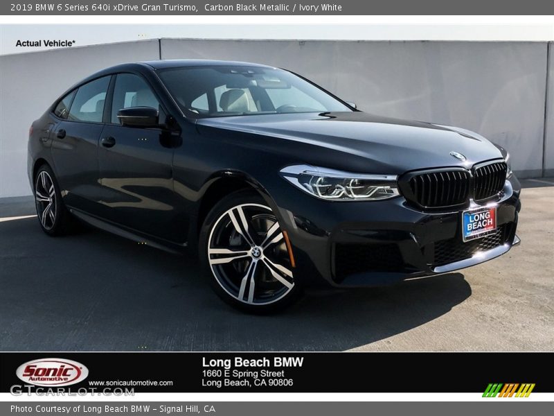 Carbon Black Metallic / Ivory White 2019 BMW 6 Series 640i xDrive Gran Turismo