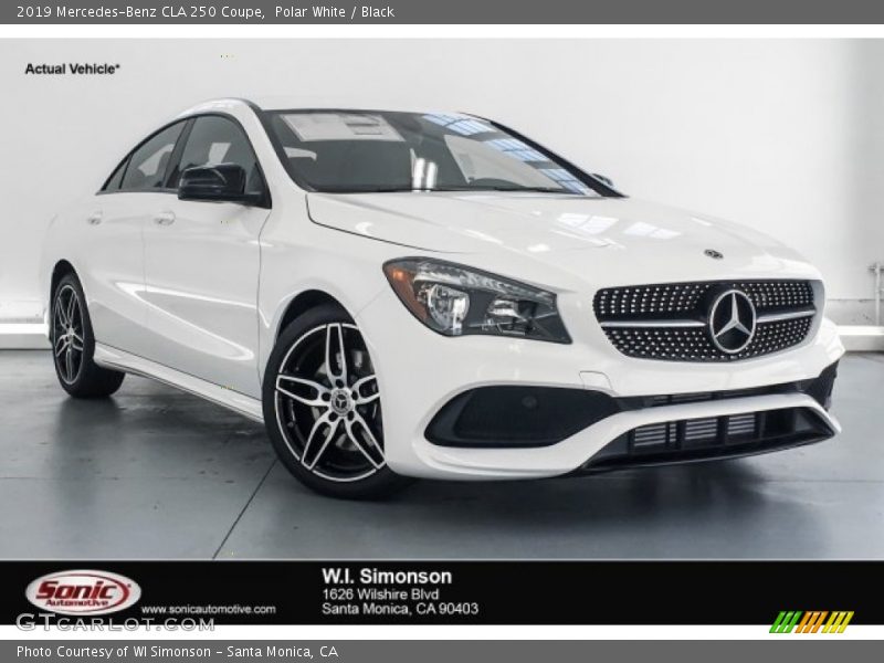 Polar White / Black 2019 Mercedes-Benz CLA 250 Coupe