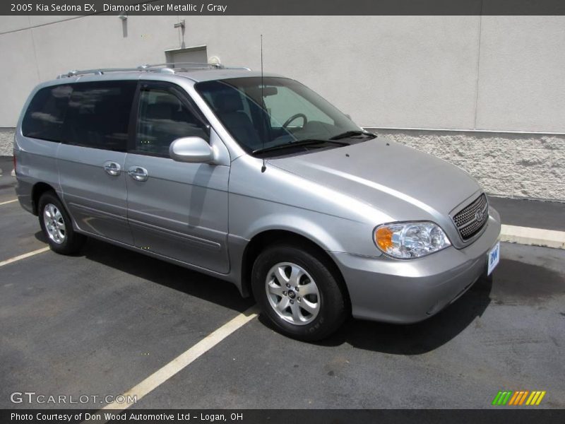 Diamond Silver Metallic / Gray 2005 Kia Sedona EX