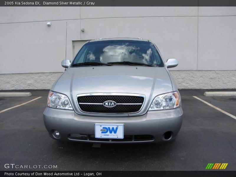 Diamond Silver Metallic / Gray 2005 Kia Sedona EX