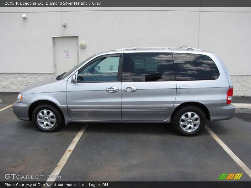 Diamond Silver Metallic / Gray 2005 Kia Sedona EX