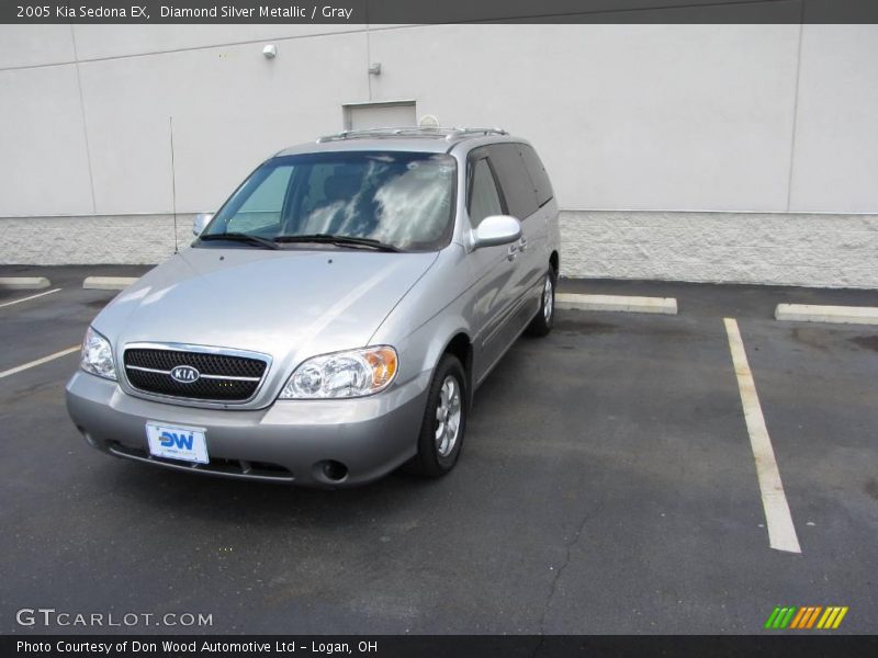 Diamond Silver Metallic / Gray 2005 Kia Sedona EX
