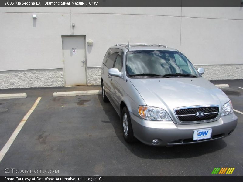 Diamond Silver Metallic / Gray 2005 Kia Sedona EX