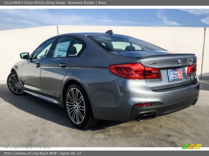Bluestone Metallic / Black 2019 BMW 5 Series M550i xDrive Sedan