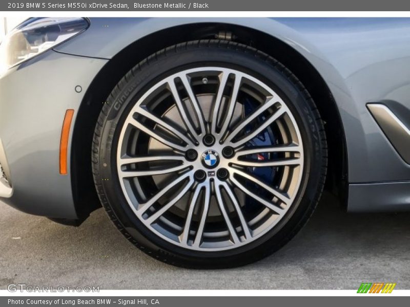 Bluestone Metallic / Black 2019 BMW 5 Series M550i xDrive Sedan