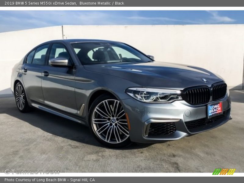 Bluestone Metallic / Black 2019 BMW 5 Series M550i xDrive Sedan