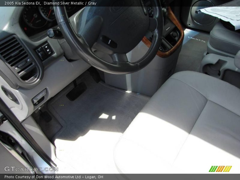 Diamond Silver Metallic / Gray 2005 Kia Sedona EX