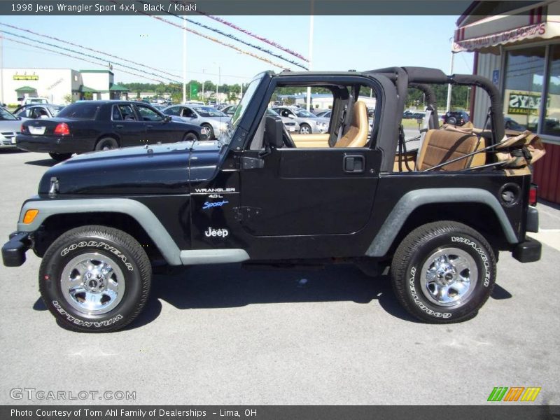 Black / Khaki 1998 Jeep Wrangler Sport 4x4