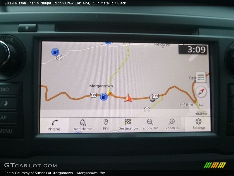 Navigation of 2019 Titan Midnight Edition Crew Cab 4x4
