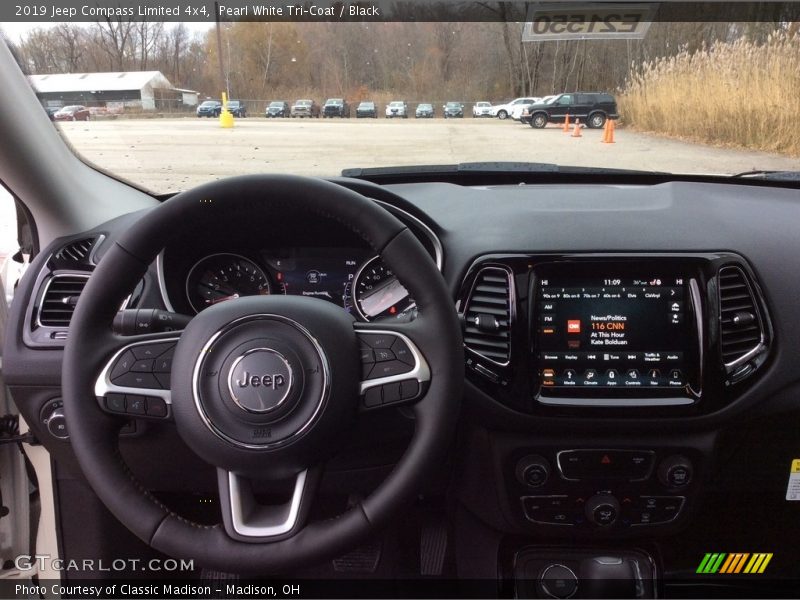 Pearl White Tri–Coat / Black 2019 Jeep Compass Limited 4x4