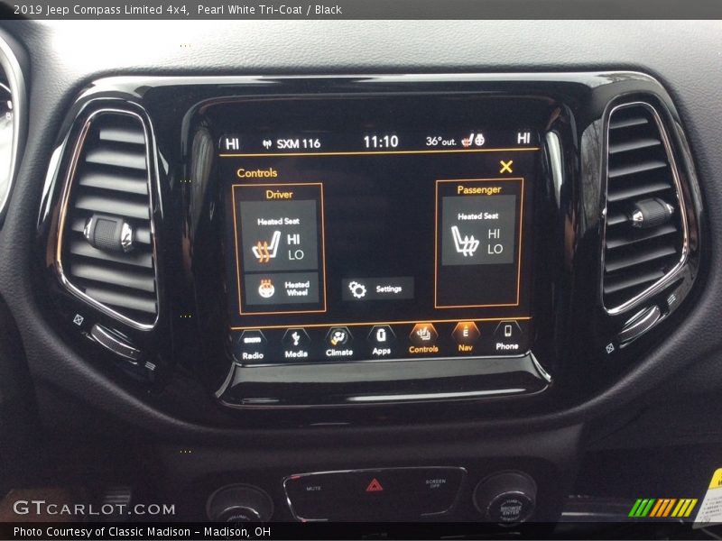 Pearl White Tri–Coat / Black 2019 Jeep Compass Limited 4x4