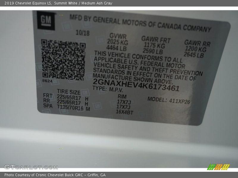 Summit White / Medium Ash Gray 2019 Chevrolet Equinox LS