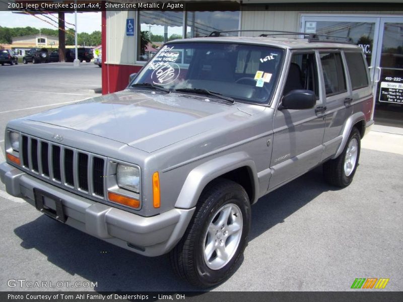 Silverstone Metallic / Agate 2001 Jeep Cherokee Sport 4x4