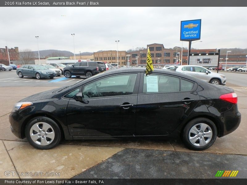 Aurora Black Pearl / Black 2016 Kia Forte LX Sedan