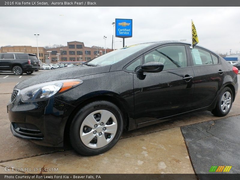 Aurora Black Pearl / Black 2016 Kia Forte LX Sedan
