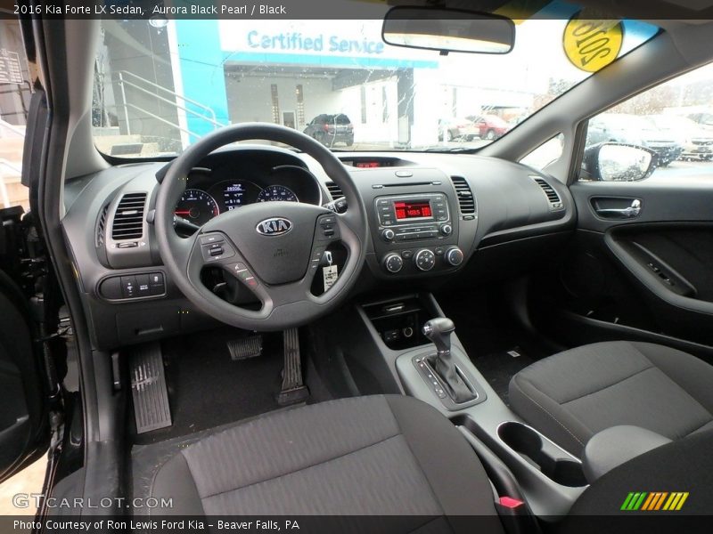 Aurora Black Pearl / Black 2016 Kia Forte LX Sedan