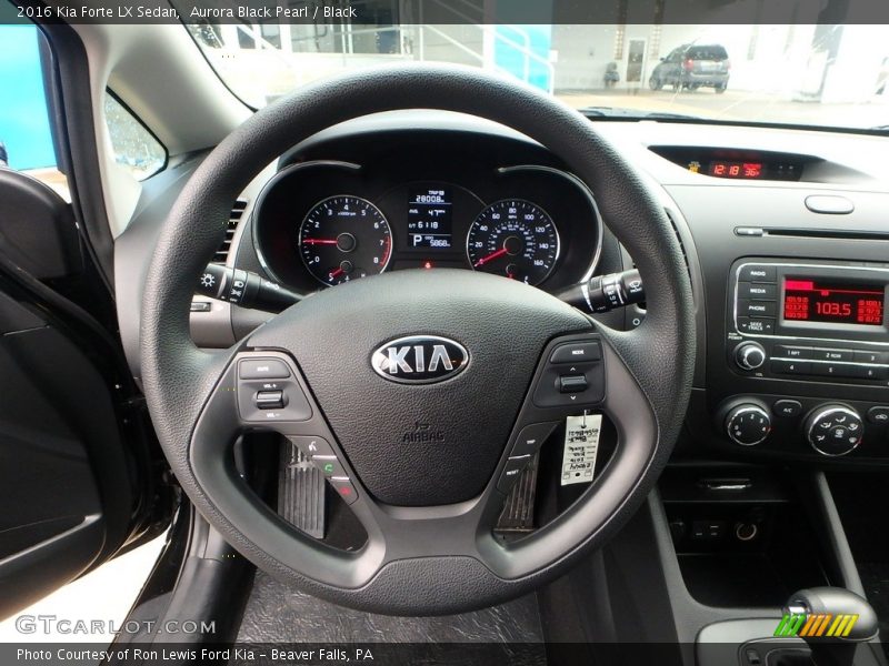 Aurora Black Pearl / Black 2016 Kia Forte LX Sedan