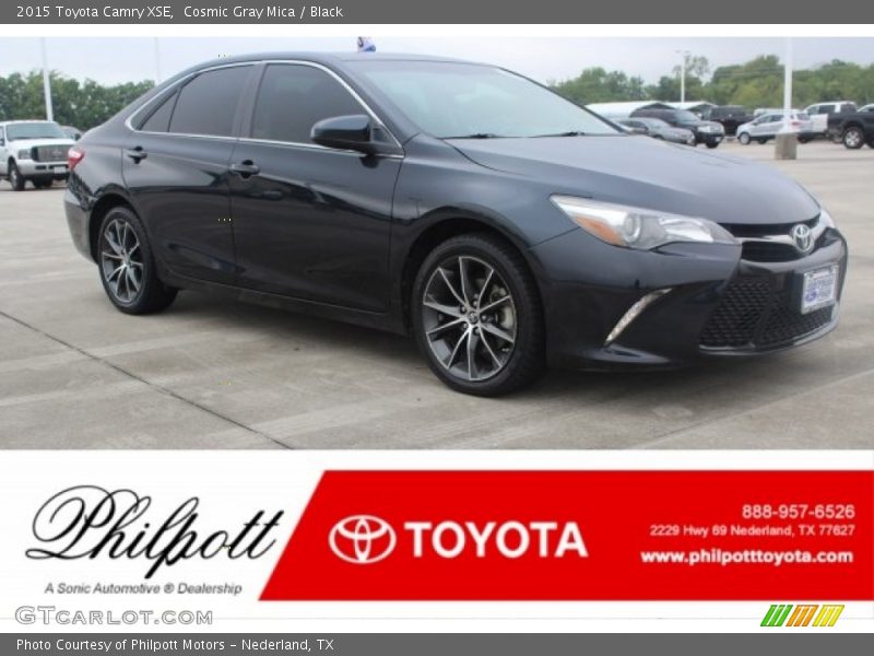 Cosmic Gray Mica / Black 2015 Toyota Camry XSE