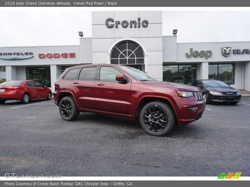 Velvet Red Pearl / Black 2019 Jeep Grand Cherokee Altitude