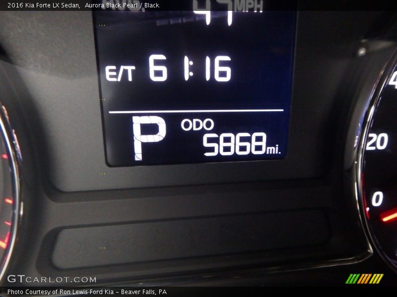 Aurora Black Pearl / Black 2016 Kia Forte LX Sedan
