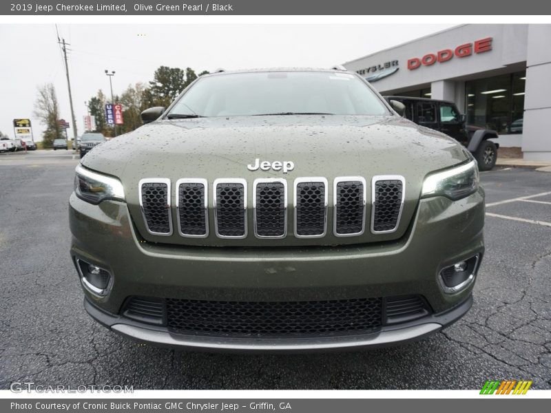 Olive Green Pearl / Black 2019 Jeep Cherokee Limited
