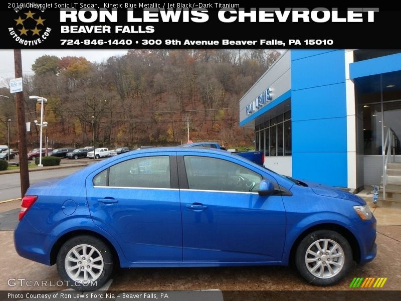 Kinetic Blue Metallic / Jet Black/­Dark Titanium 2019 Chevrolet Sonic LT Sedan