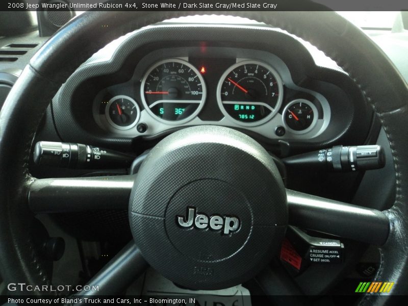 Stone White / Dark Slate Gray/Med Slate Gray 2008 Jeep Wrangler Unlimited Rubicon 4x4