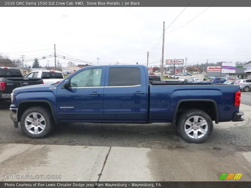 Stone Blue Metallic / Jet Black 2016 GMC Sierra 1500 SLE Crew Cab 4WD