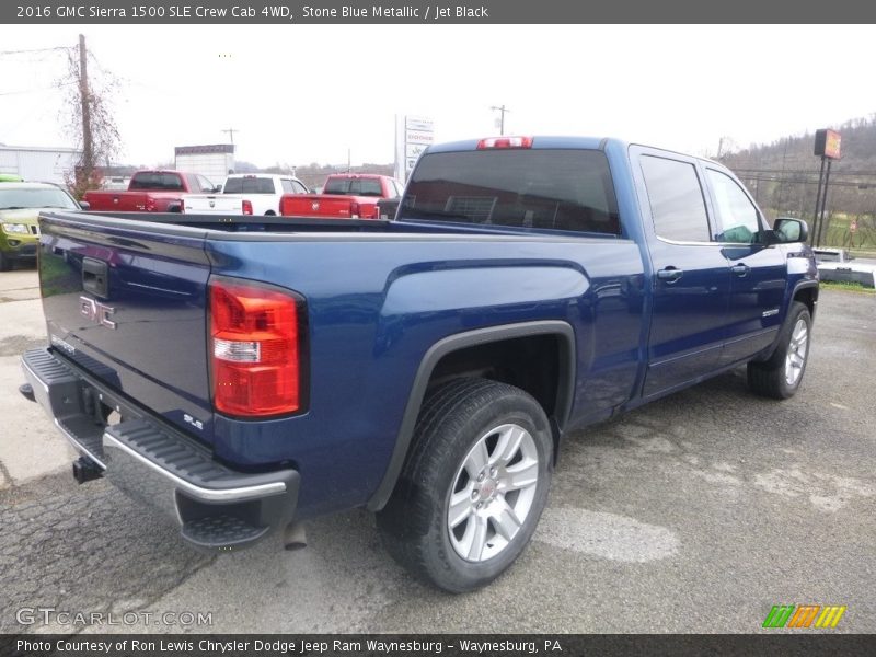 Stone Blue Metallic / Jet Black 2016 GMC Sierra 1500 SLE Crew Cab 4WD
