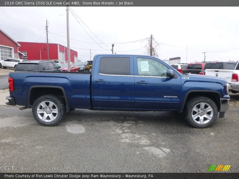 Stone Blue Metallic / Jet Black 2016 GMC Sierra 1500 SLE Crew Cab 4WD