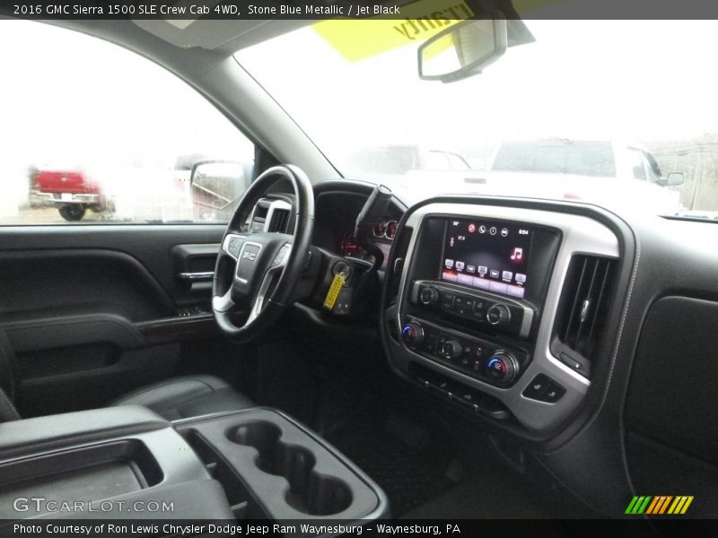 Stone Blue Metallic / Jet Black 2016 GMC Sierra 1500 SLE Crew Cab 4WD