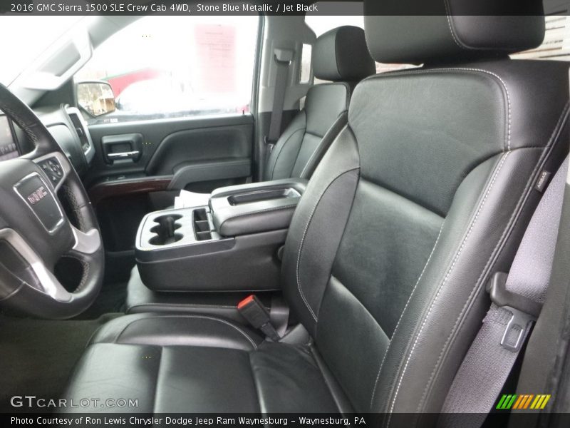 Stone Blue Metallic / Jet Black 2016 GMC Sierra 1500 SLE Crew Cab 4WD