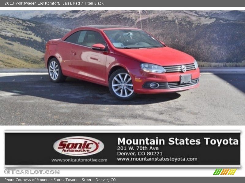 Salsa Red / Titan Black 2013 Volkswagen Eos Komfort