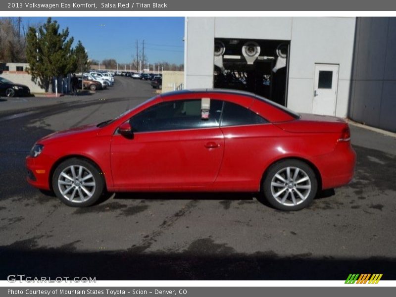 Salsa Red / Titan Black 2013 Volkswagen Eos Komfort