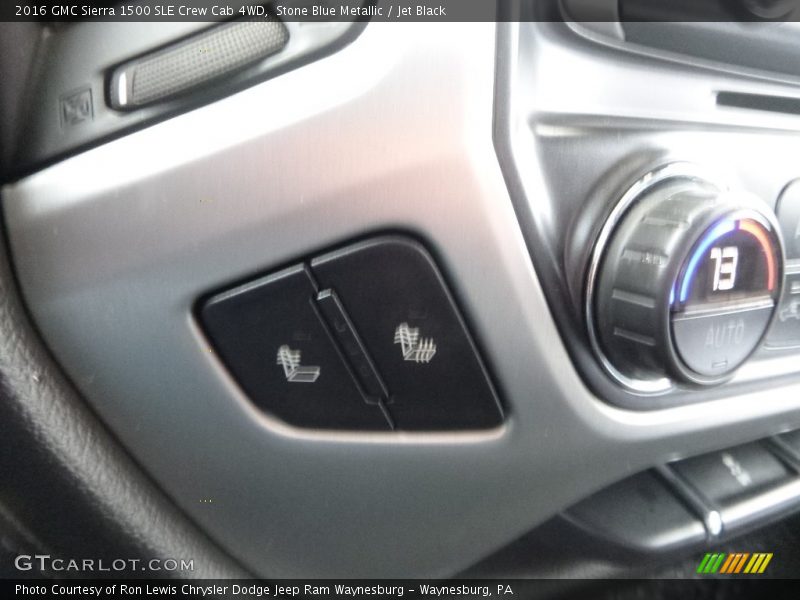 Stone Blue Metallic / Jet Black 2016 GMC Sierra 1500 SLE Crew Cab 4WD