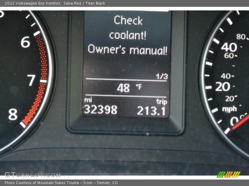 Salsa Red / Titan Black 2013 Volkswagen Eos Komfort