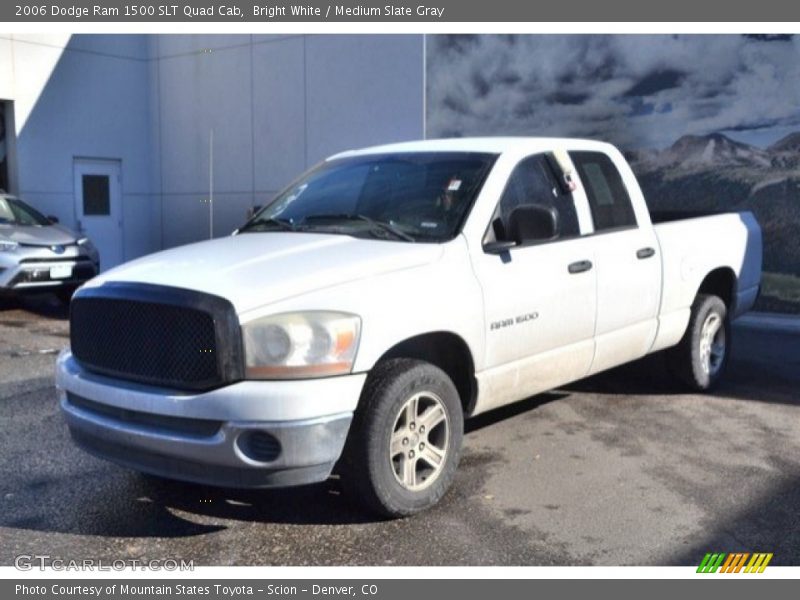 Bright White / Medium Slate Gray 2006 Dodge Ram 1500 SLT Quad Cab