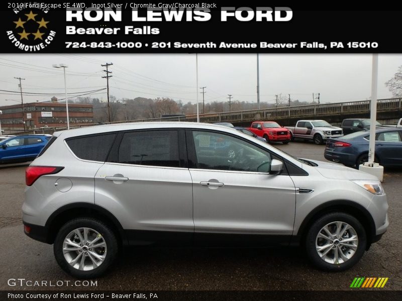 Ingot Silver / Chromite Gray/Charcoal Black 2019 Ford Escape SE 4WD