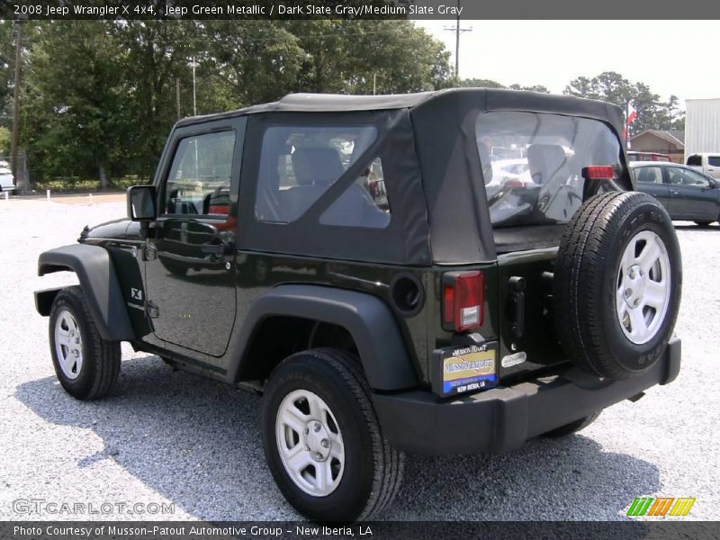 Jeep Green Metallic / Dark Slate Gray/Medium Slate Gray 2008 Jeep Wrangler X 4x4