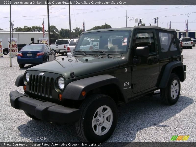 Jeep Green Metallic / Dark Slate Gray/Medium Slate Gray 2008 Jeep Wrangler X 4x4