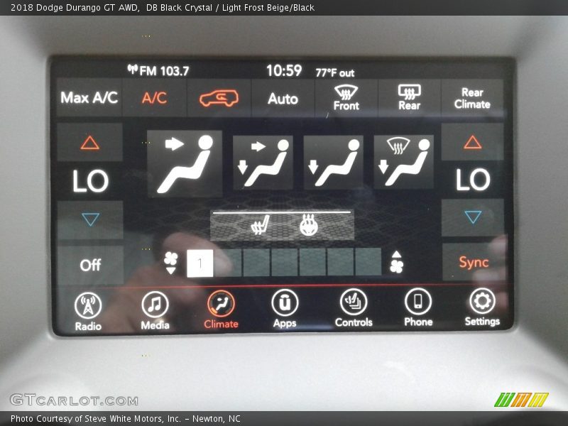 DB Black Crystal / Light Frost Beige/Black 2018 Dodge Durango GT AWD